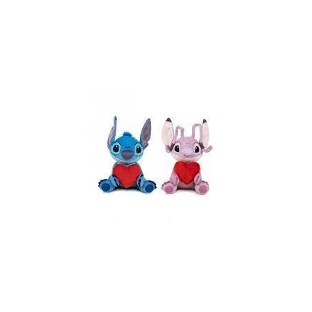 STITCH & LEROY PELUCHE 30CM. CON CUORE
