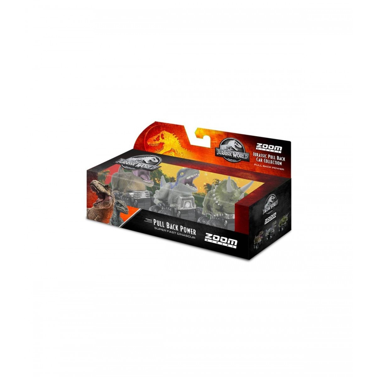 JURASSIC WORLD ZOOM RIDERS 3 PACK