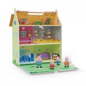 PEPPA PIG CASA IN LEGNO MAXI CON 4 PERSONAGGI