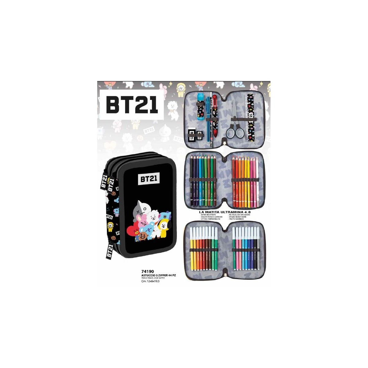 BT 21 ASTUCCIO 3 ZIP 44 PEZZI