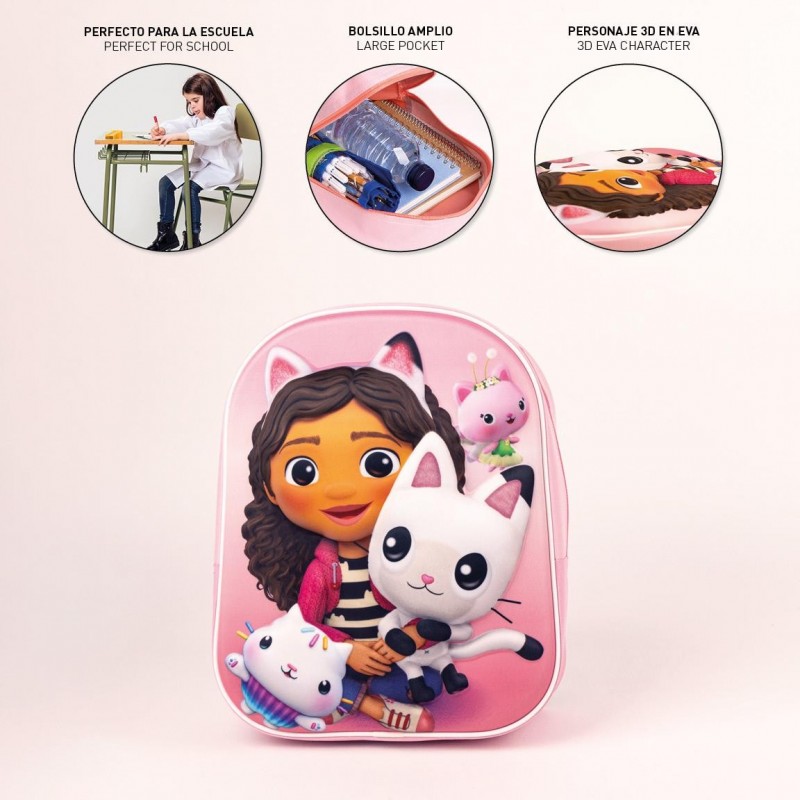 GABBY'S DOLLHOUSE ZAINO ASILO 3D