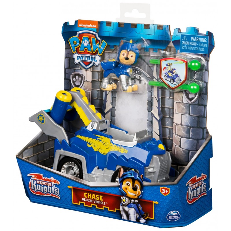 PAW PATROL RESCUE KNIGHT CHASE CON VEICOLO