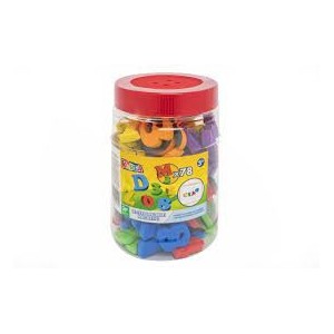 BARATTOLO LETTERE/NUMERI EVA MAGNETICI 78PCS
