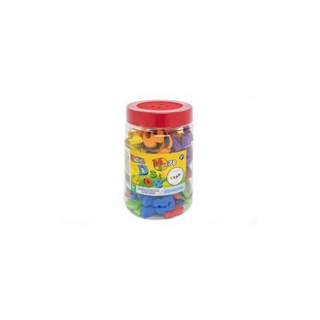 BARATTOLO LETTERE/NUMERI EVA MAGNETICI 78PCS