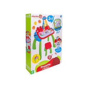 TAVOLINO 2 IN 1 LAVAGNA/PROIETTORE B/O C/SEDIA/ACC