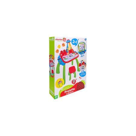TAVOLINO 2 IN 1 LAVAGNA/PROIETTORE B/O C/SEDIA/ACC