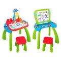 TAVOLINO 2 IN 1 LAVAGNA/PROIETTORE B/O C/SEDIA/ACC