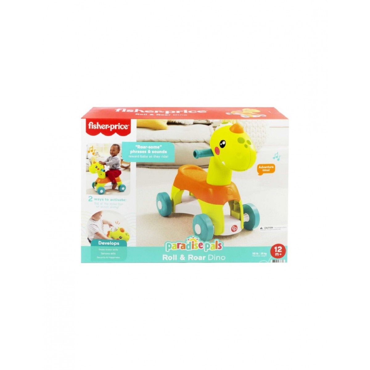 FISHER-PRICE ROLL & ROAD DINO