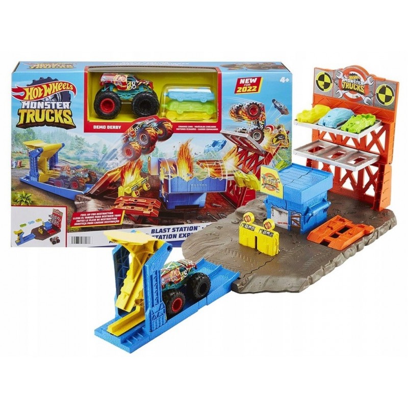 HOTWHEELS MONSTER TRUCK STAZIONE ESPLOSIVA
