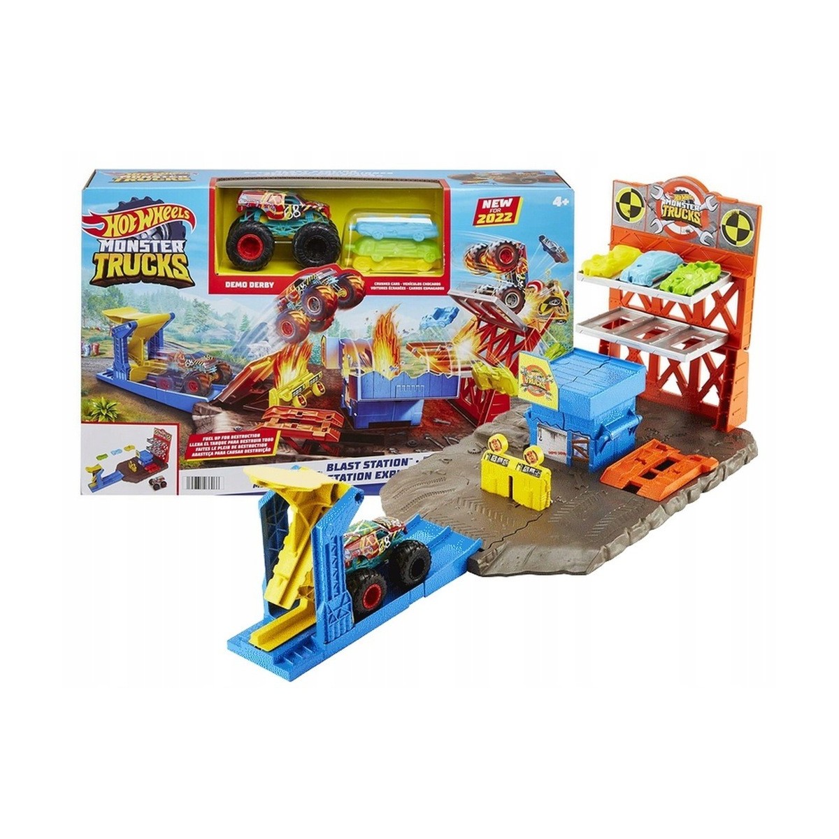 HOTWHEELS MONSTER TRUCK STAZIONE ESPLOSIVA