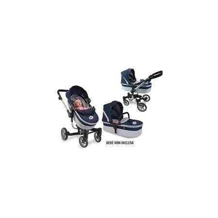 BABY TEO - CARROZZINA TRIO 3 IN 1 METALLO 75 CM
