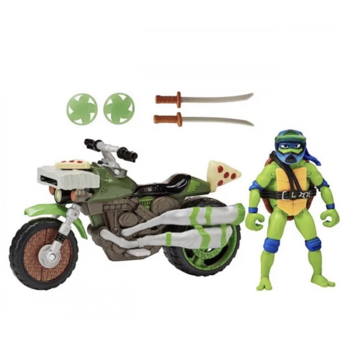 TURTLES NINJA TMNT LEONARDO CON MOTO