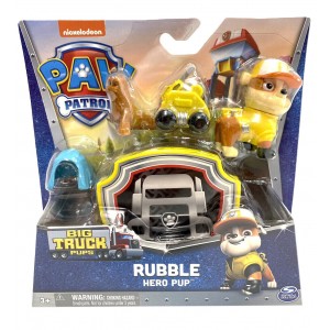 PAW PATROL BIG TRUCK RUBBLE PERSONAGGIO CON ACCESSORI