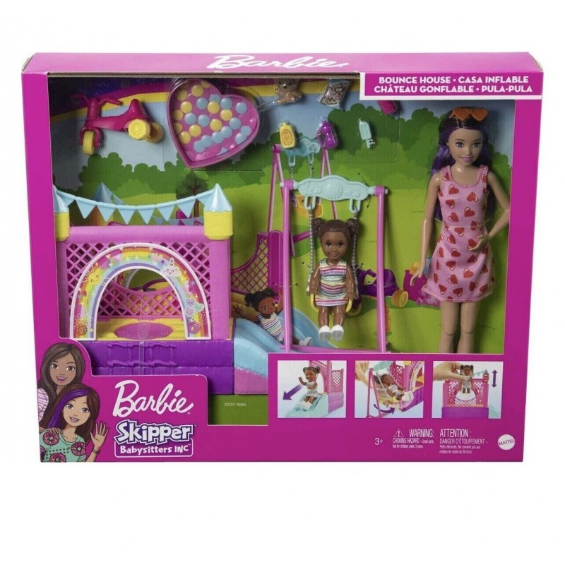 BARBIE BABYSITTER CASA GONFIABILE