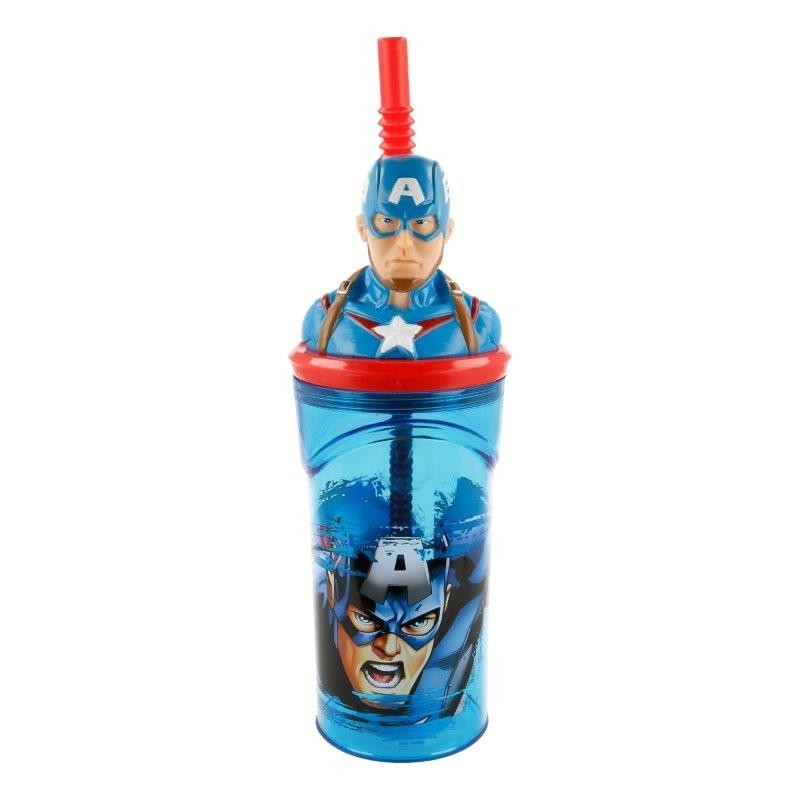 CAPITAN AMERICA BICCHIERE 3 D