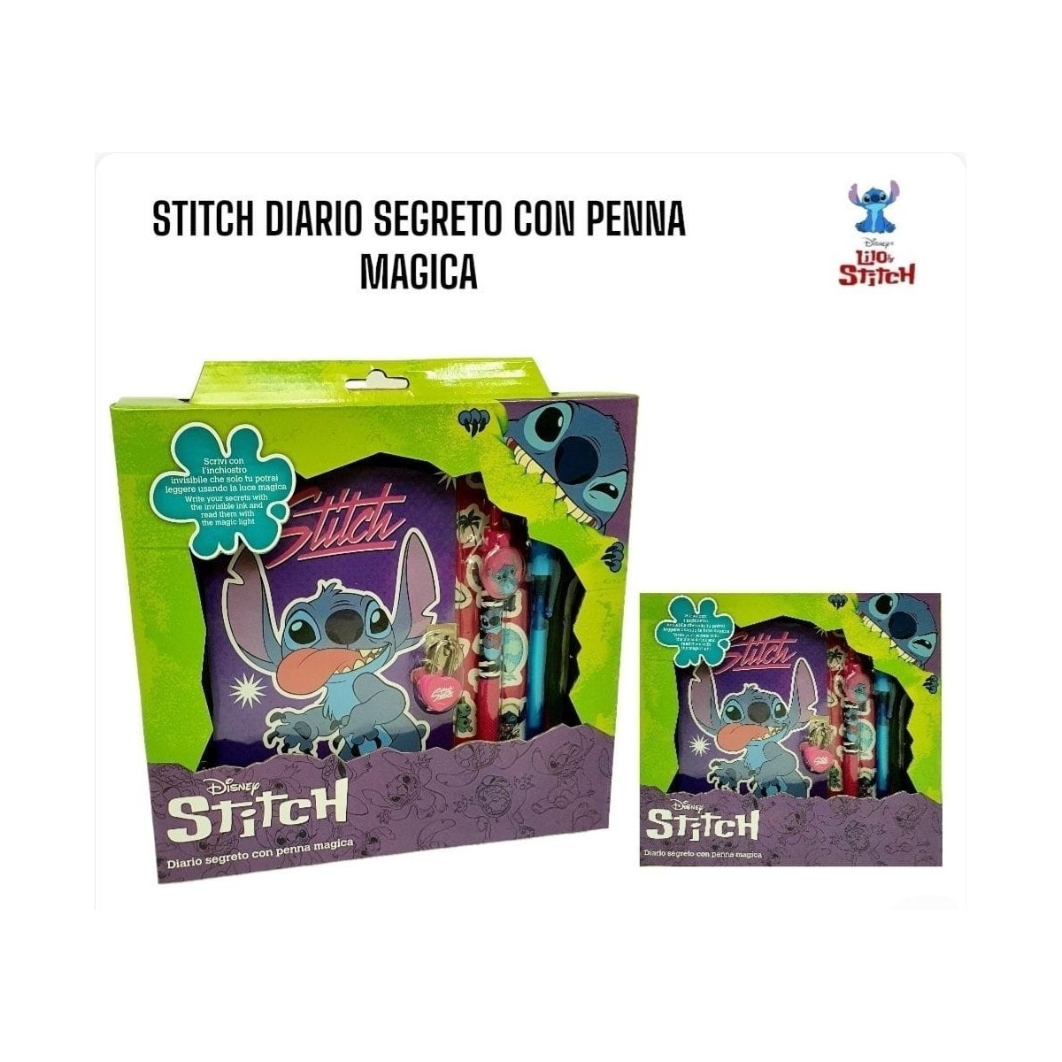 Stitch Diario segreto con penna magica - Futurart - ZON98900