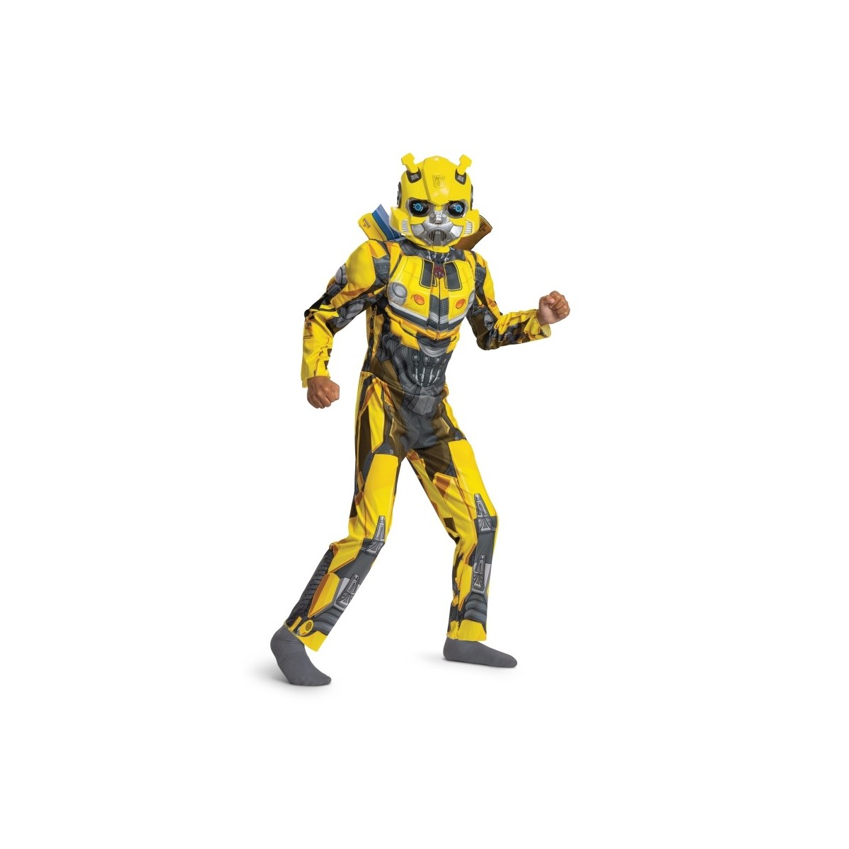 TRANSFORMERS BUMBLEBEE T7 MOVIE COSTUME CLASSIC CON MUSCOLI S 4-6 ANNI