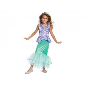 DISNEY PRINCESS ARIEL COSTUME DELUXE XS 3-4 ANNI