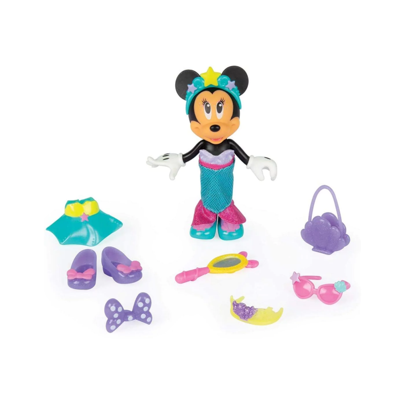 MINNIE FANTASY MERMAID BAMBOLA CON 10 ACCESSORI