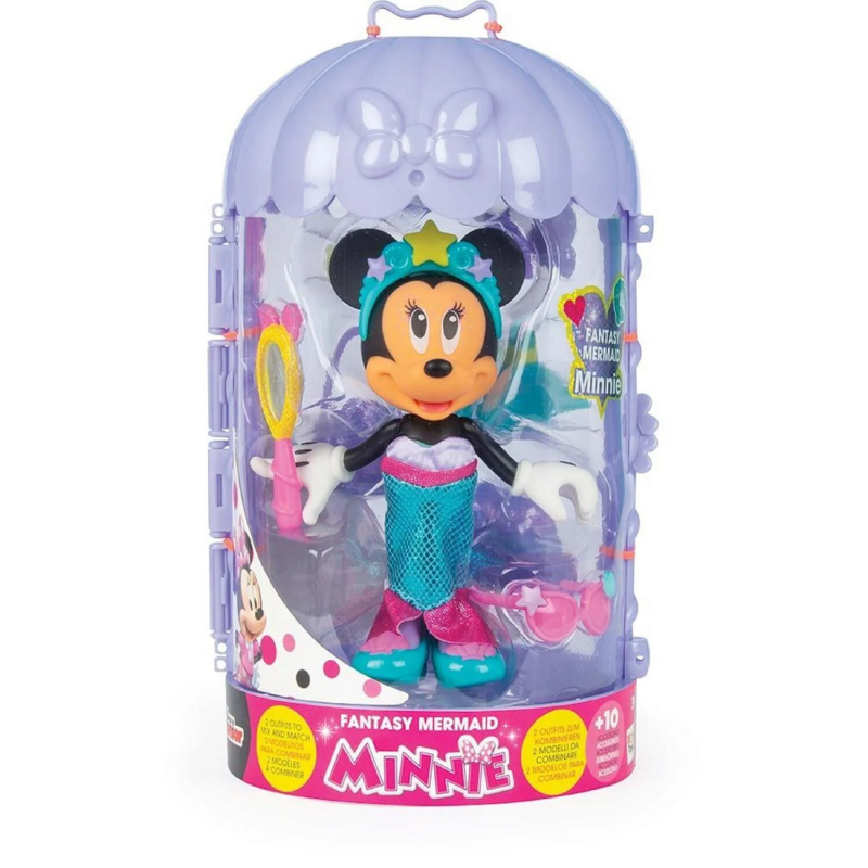 MINNIE FANTASY MERMAID BAMBOLA CON 10 ACCESSORI