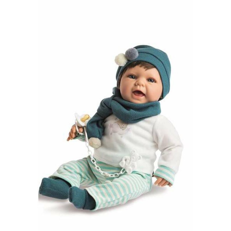 BABY SWEET NIÑO CHANDAL RAYAS VERDES Y JERSEY BLANCO REF: 1223-22