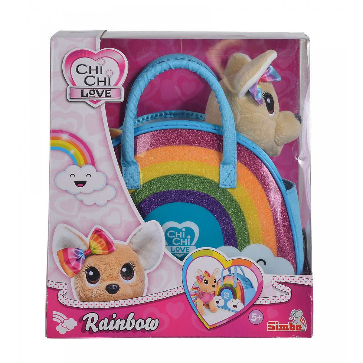 CHI CHI LOVE RAIMBOW CANE CON BORSETTA