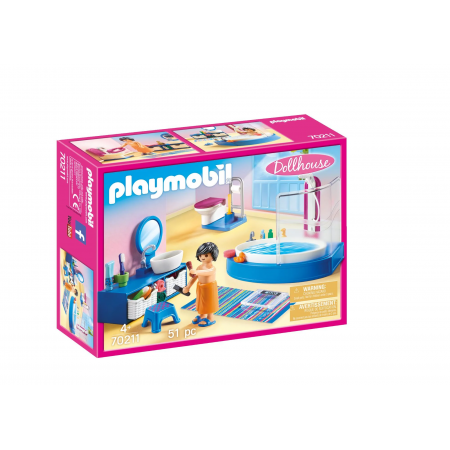 PLAYMOBIL CASA DELLE BAMBOLE BAGNO CON VASCA 70211