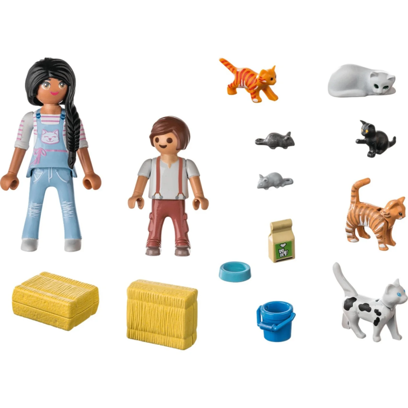 PLAYMOBIL FATTORIA FAMIGLIA DI GATTI 71309