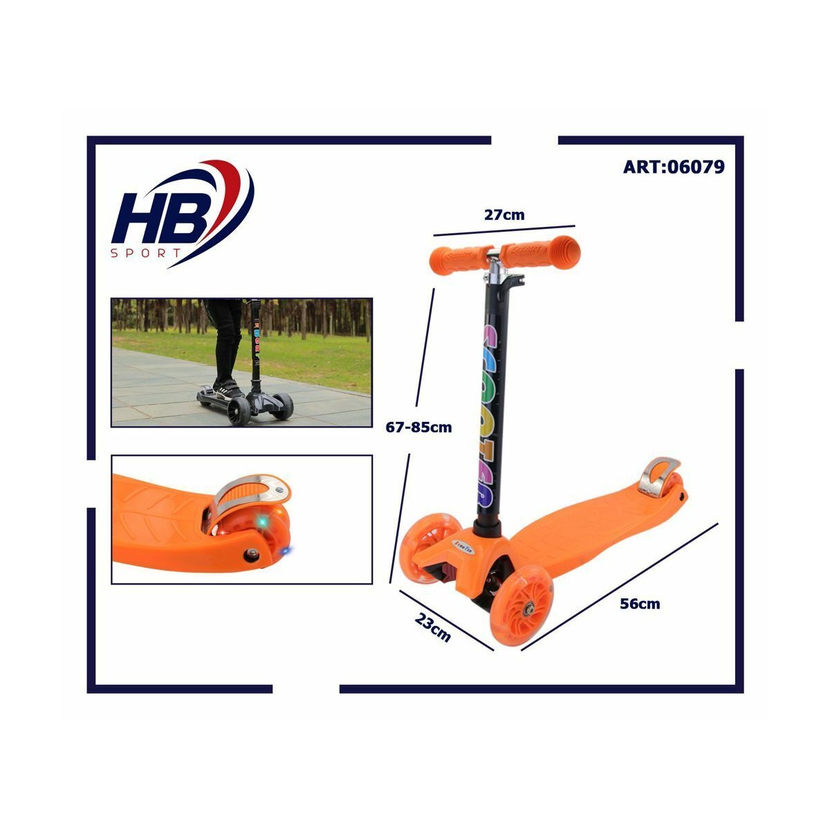 MONOPATTIMNO 3 RUOTE ARANCIO MEDIUM