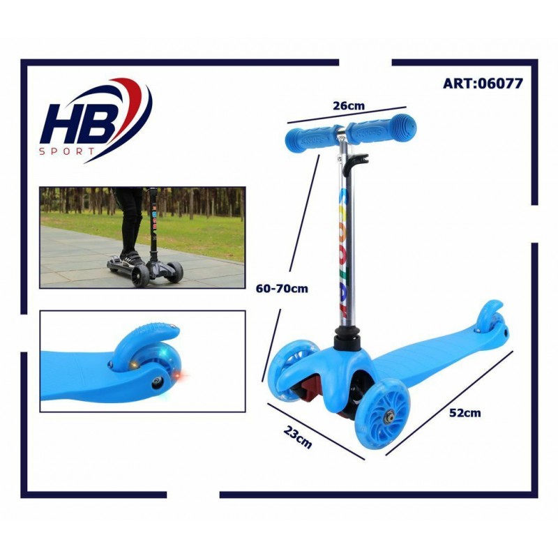 MONOPATTINO 3 RUOTE BLU SMALL