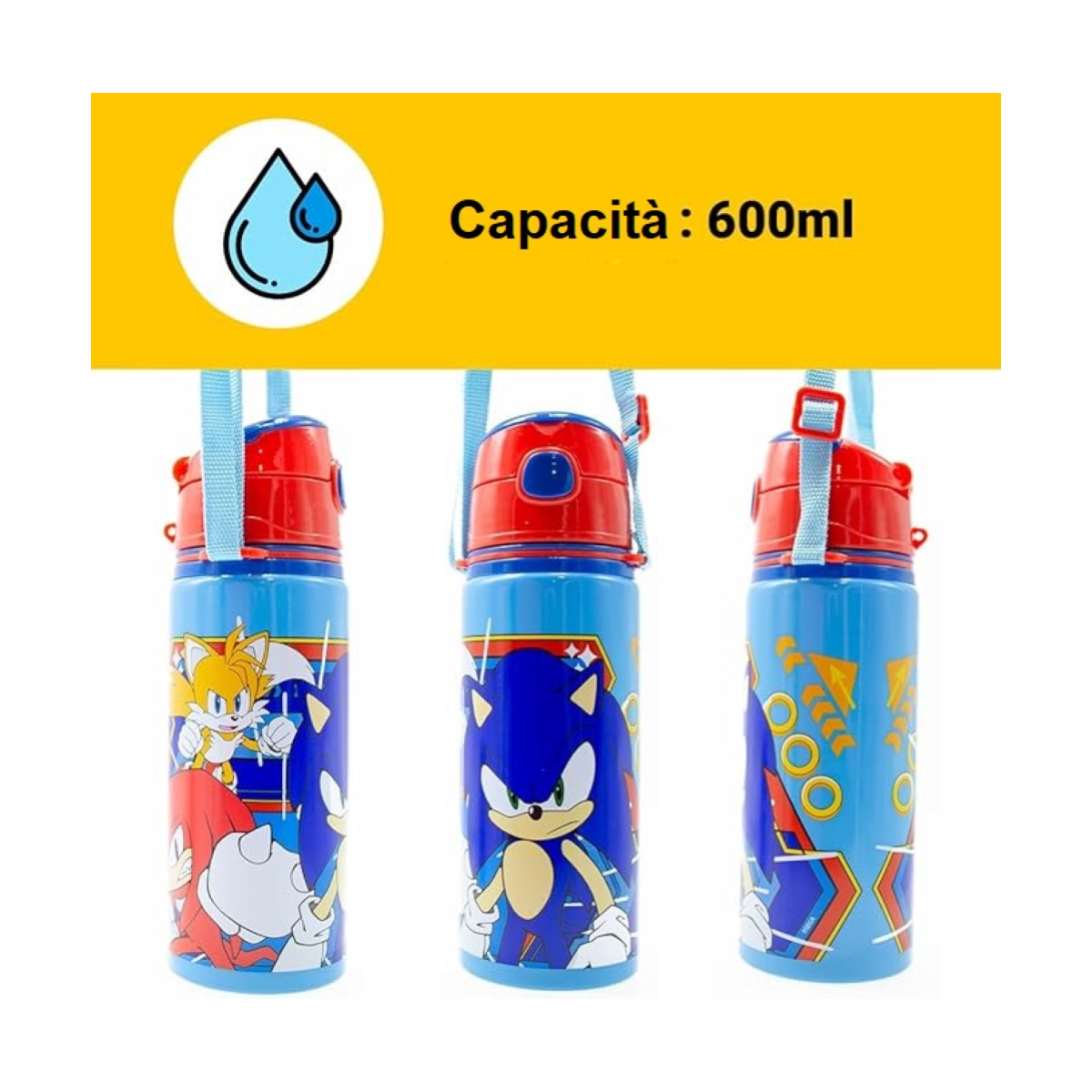 SONIC BORRACCIA IN ALLUMINIO CON TRACOLLA
