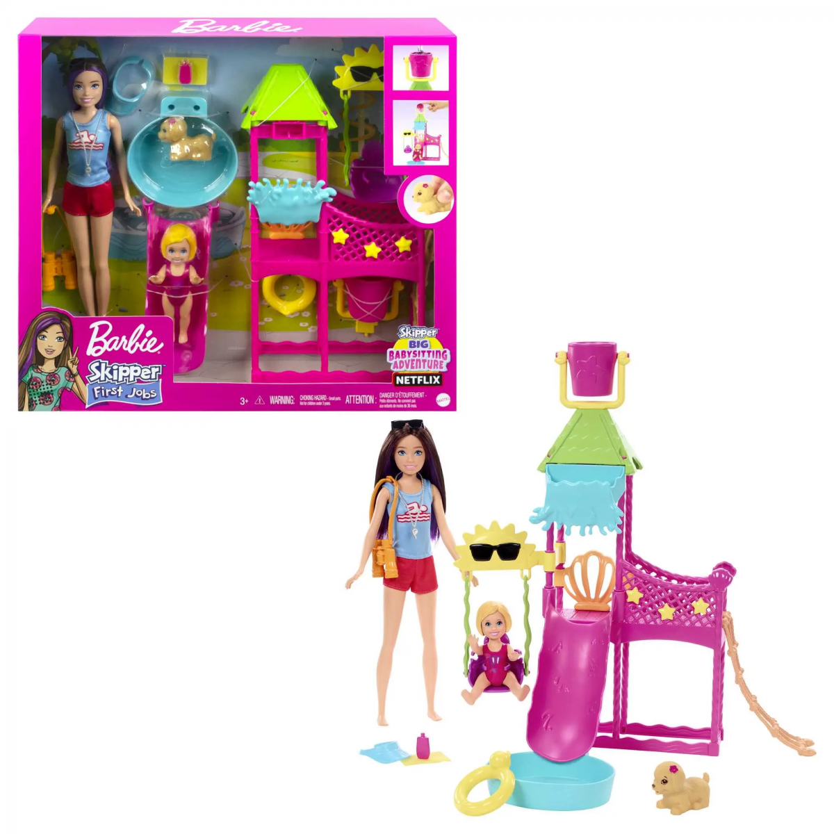 BARBIE SKIPPER FIRST JOB PLAY PARK CON SHELLY