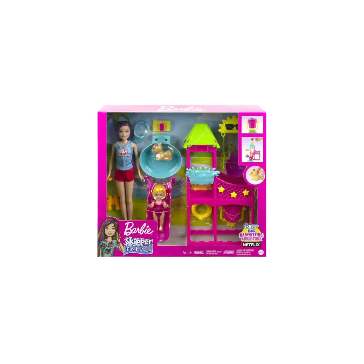 BARBIE SKIPPER FIRST JOB PLAY PARK CON SHELLY