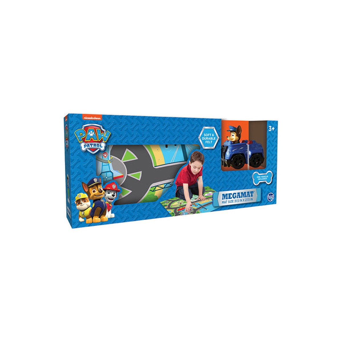 PAW PATROL  TAPPETTO CON VEICOLO 80X70CM.