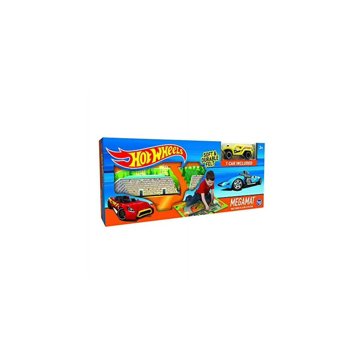 HOOTWHEELS TAPPETTO CON VEICOLO 80X70CM.