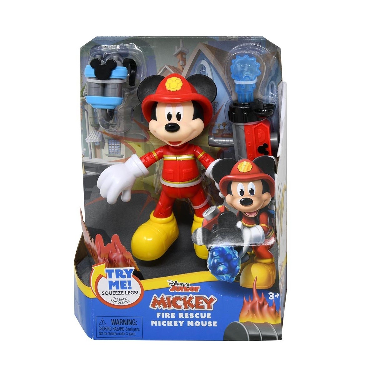 MICKEY MOUSE POMPIERE PERSONAGIO 15CM. FUNZIONI