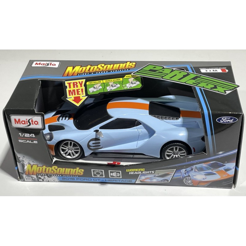 MAISTO MOTOR SOUNDS AUTO FORD GT HERITAGE 1/23