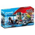 PLAYMOBIL POLICE POLIZIOTTO IN MOTO E LADRO 70572