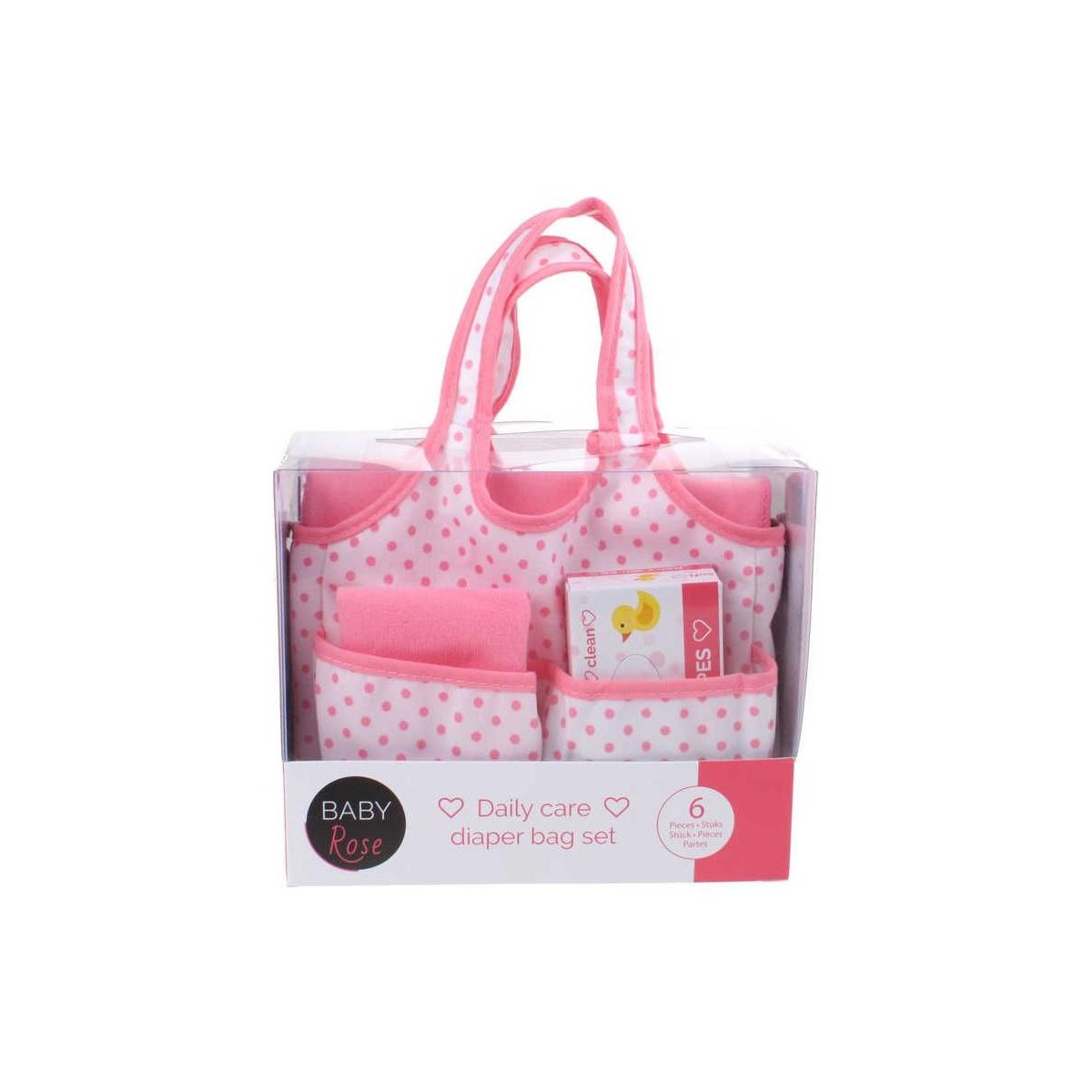BABY ROSE BORSETTA CON ACCESSORI BAMBOLA 6PZ.
