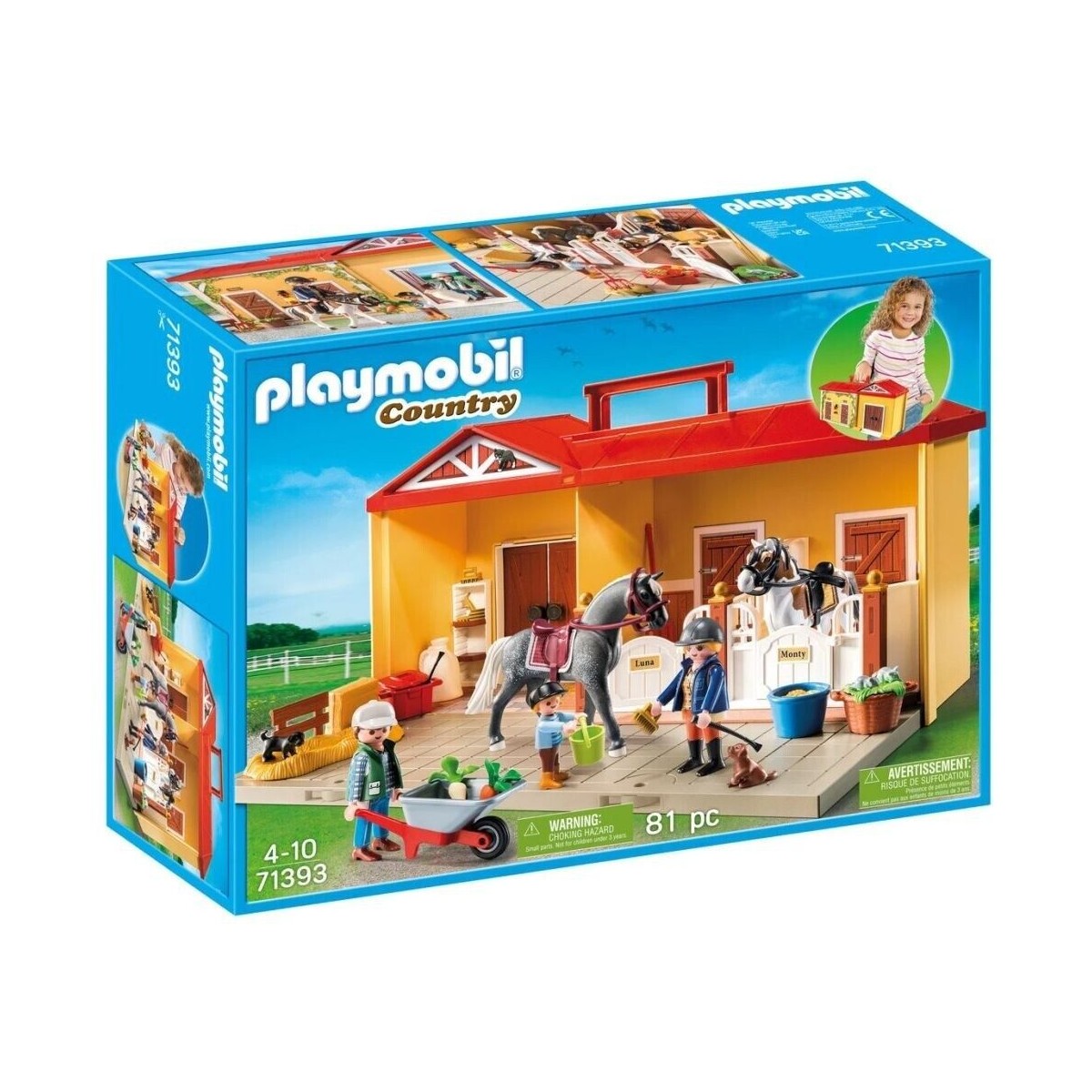 PLAYMOBIL TAKE ALONG HORSE CENTER 71393