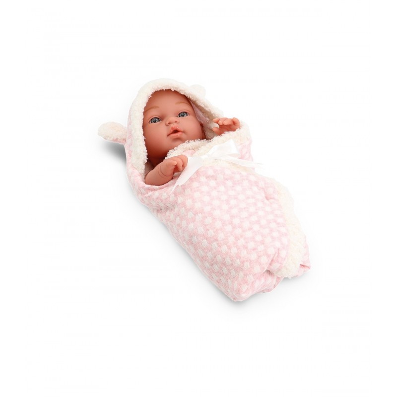 CAROLINA'S DREAM BAMBOLA 35CM. CON COPERTINA ROSA