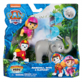 PAW PATROL JUNGLE PUPS  CONFEZIONE  2 PERSONAGGI CON ANIMALETTO