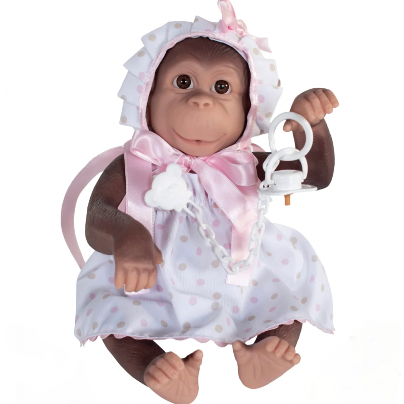 REBORN SCIMMIETTA ROSA CON CUCCIO E CUSCINO 36300