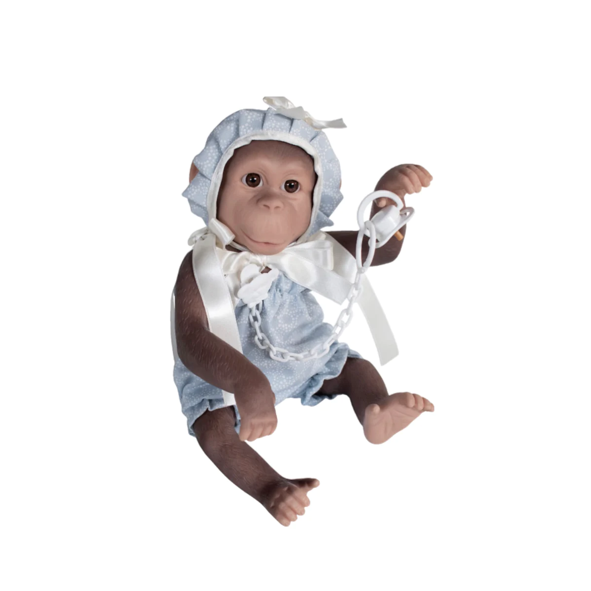 REBORN SCIMMIETTA AZZURRA CON CUCCIO E CUSCINO 36CM. 36303