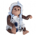 REBORN SCIMMIETTA AZZURRA CON CUCCIO E CUSCINO 36CM. 36305