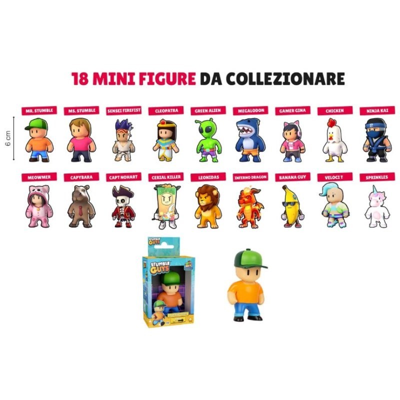 STUMBLE GUYS PERSONAGGIO 6CM. AST.