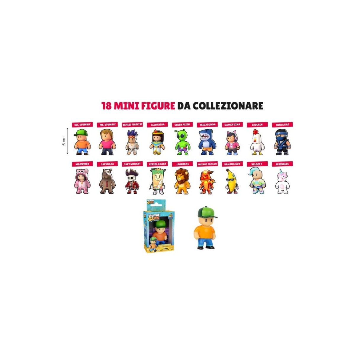 STUMBLE GUYS PERSONAGGIO 6CM. AST.