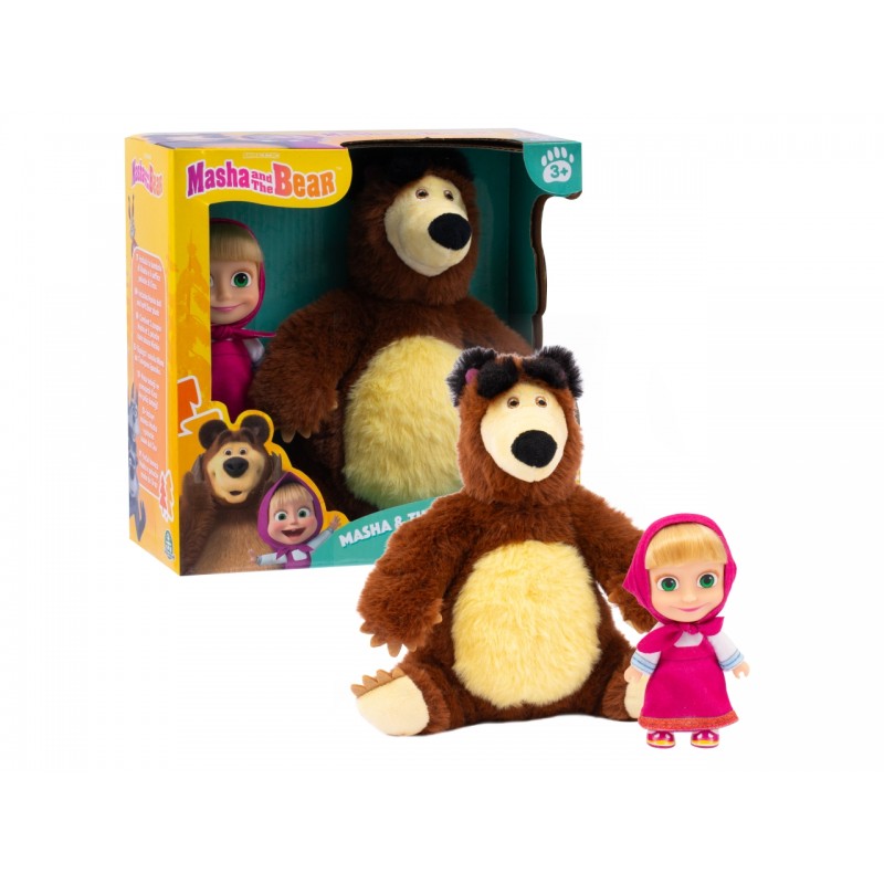 MASHA E ORSO BAMBOLA 12CM. CON ORSO 20CM.