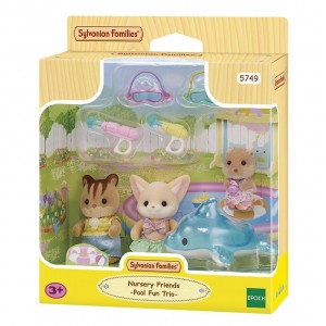 SYLVANIAN FAMILIES AMICI DELL'ASILO TRIO IN PISCINA