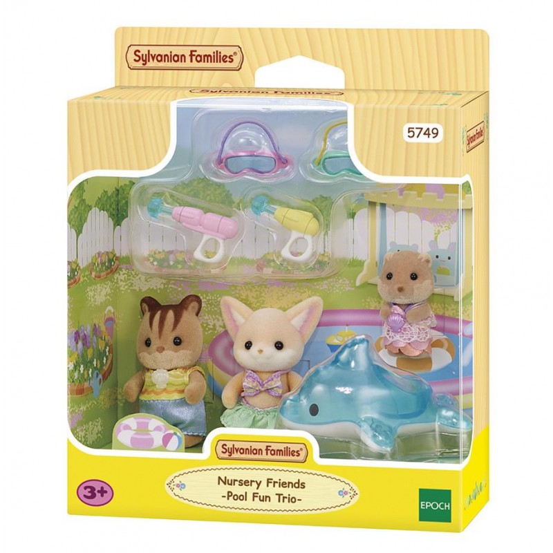 SYLVANIAN FAMILIES AMICI DELL'ASILO TRIO IN PISCINA